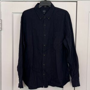 J. Crew Men's Navy Brushed Twill Button-Down Shirt